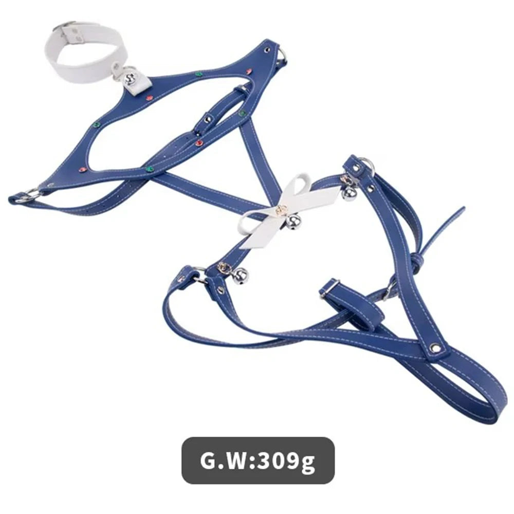 Adjustable Faux Leather Body Harness