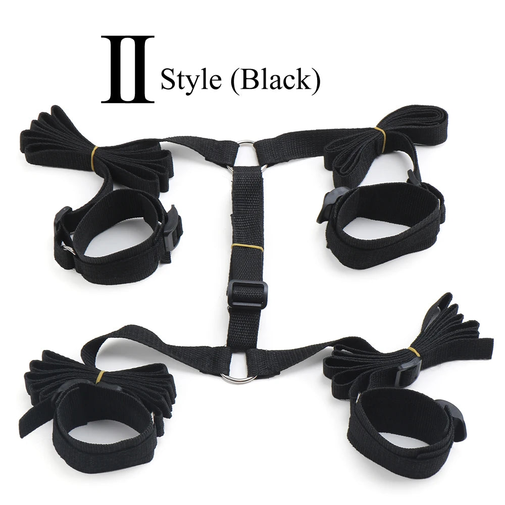 Adjustable Plush Restraint Bed Strap Set