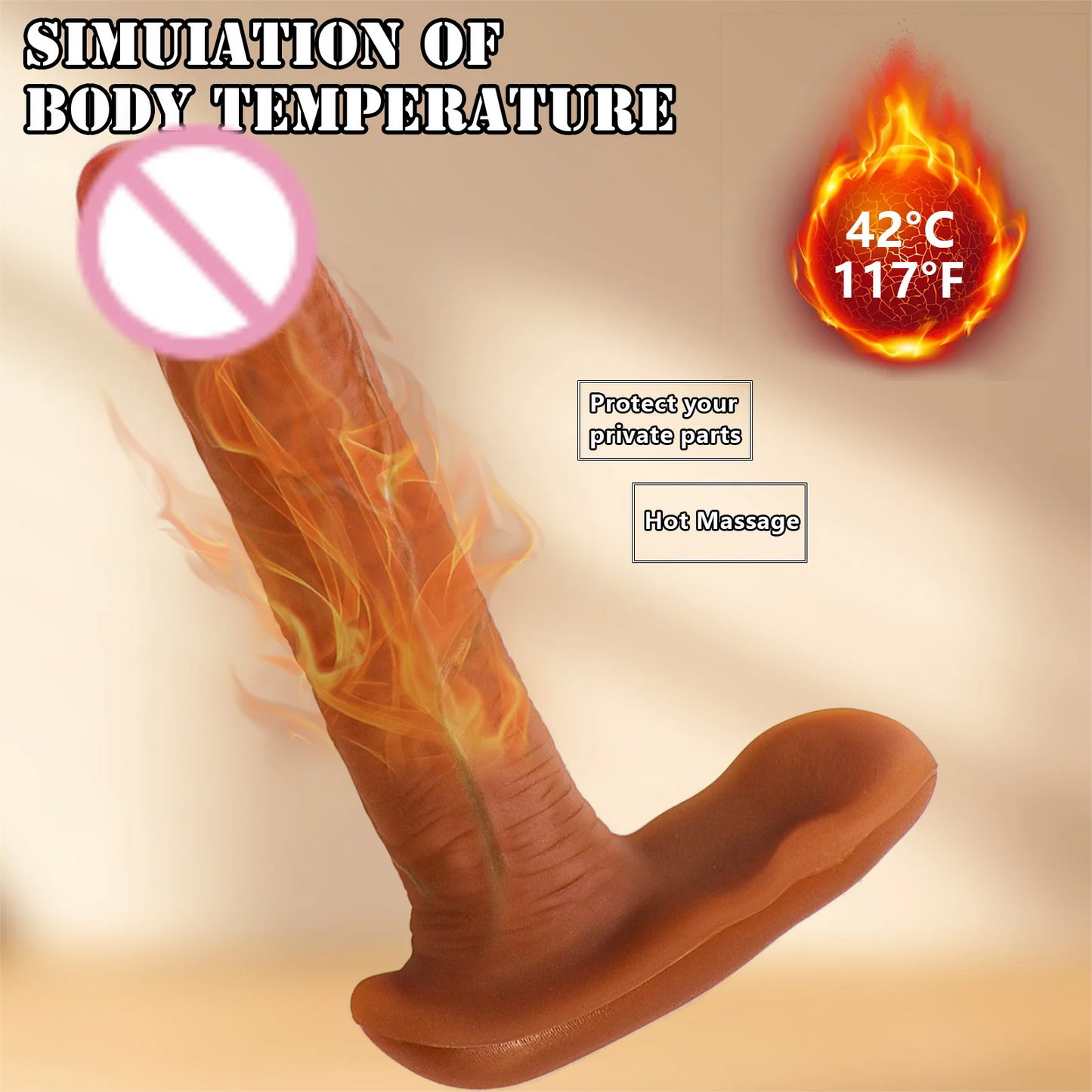 Realistic Silicone Massage Rod with Vibration – Portable Body Relaxation Wand