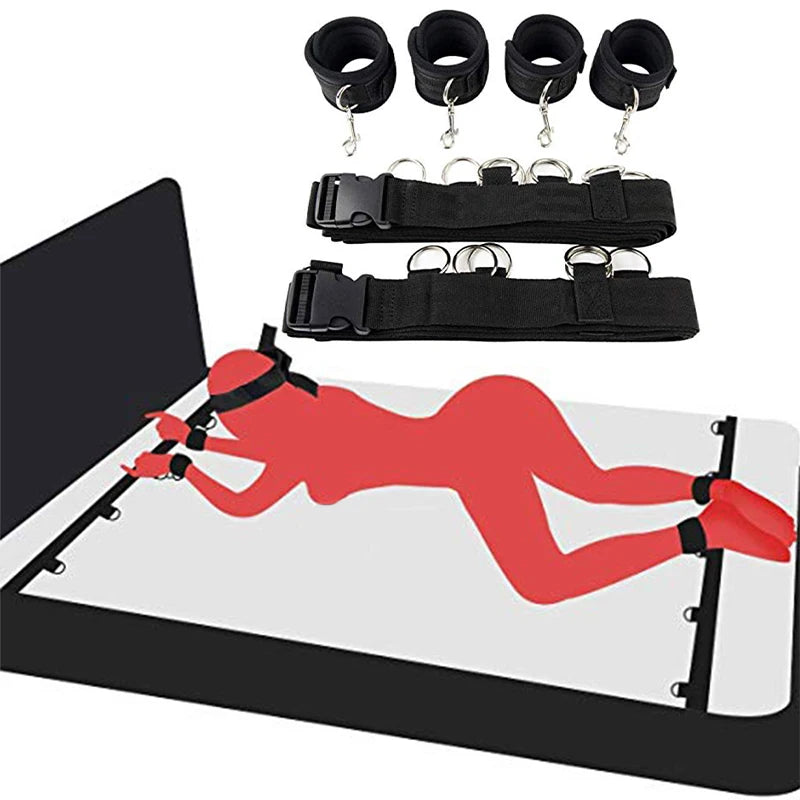 Adjustable Bed Restraint Set for Couples