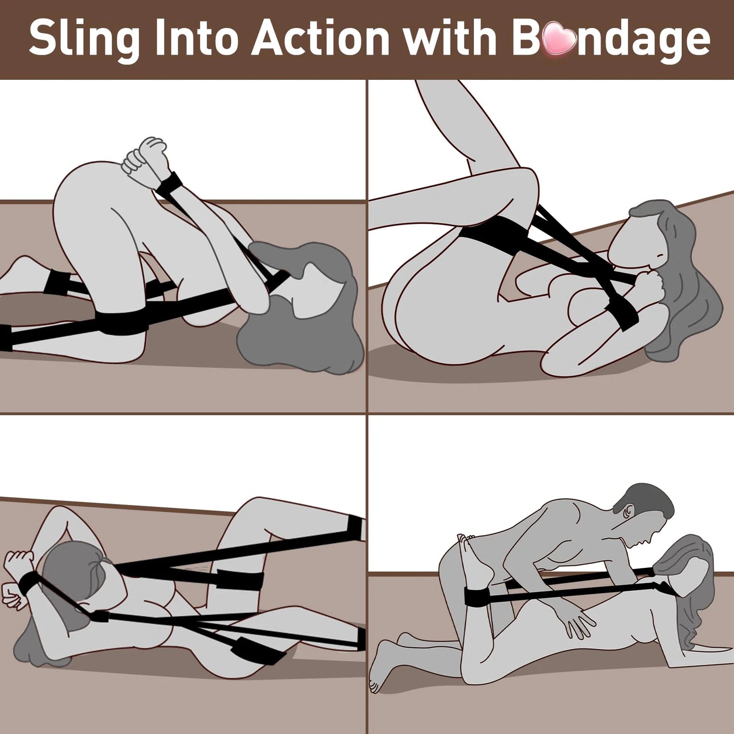 Adjustable Couple Restraint Strap Set