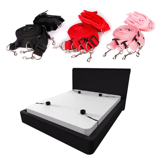 Adjustable Plush Restraint Bed Strap Set